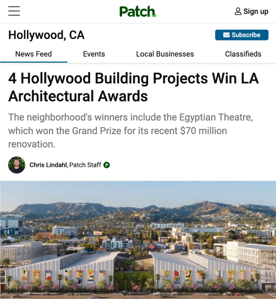 4 Hollywood Projects Win LA Architectural Awards